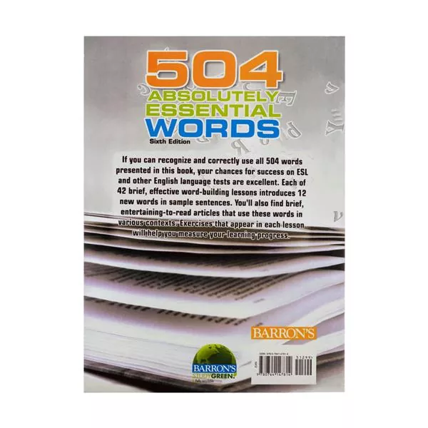 کتاب ابسولوتلی اسنشیال وردز 504Absolutely Essential Words 6th