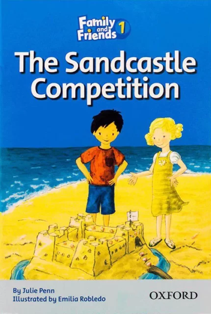 کتاب داستان فمیلی اند فرندز مسابقه قلعه شنی | خرید کتاب زبان انگلیسی Family and Friends Readers 1 The Sandcastle Competition