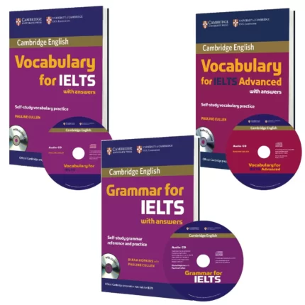 مجموعه 3 جلدی کمبریج وکبیولری اند گرامر فور آیلتس | خرید کتاب زبان انگلیسی Cambridge Vocabulary and Grammar for IELTS