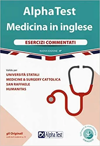آلفا تست مدیسینا این ایگلیز خرید کتاب زبان ایتالیایی Alpha Test Medicina in inglese