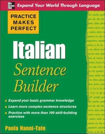 ایتالین سنتنس بیلدر کتاب ایتالیایی Practice Makes Perfect Italian Sentence Builder