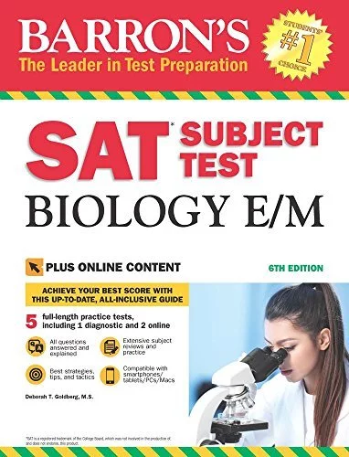بارونز اس ای تی سابجکت تست بایولوژی | خرید کتاب آزمون زبان انگلیسی Barrons SAT Subject Test Biology E/M