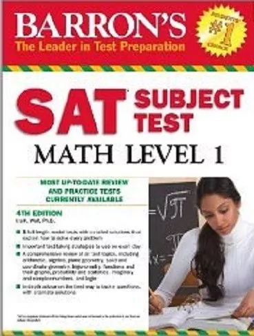 بارونز اس ای تی سابجکت تست مث خرید کتاب آزمون زبان انگلیسی Barron's SAT Subject Test Math Level 1