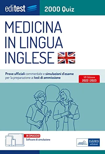 تست مدیسینا انگلیسی خرید کتاب زبان ایتالیایی Test Medicina Inglese 2022