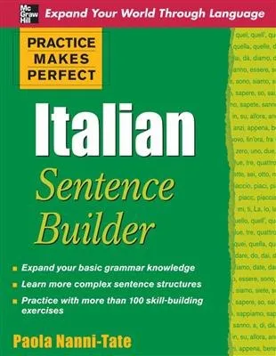 ایتالین سنتنس بیلدر | خرید کتاب زبان ایتالیایی Practice Makes Perfect Italian Sentence Builder