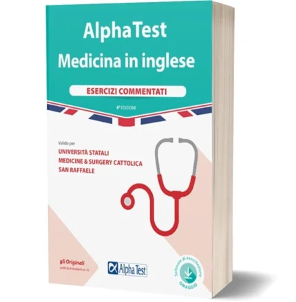 آلفا تست مدیسینا این اینگلیز کتاب ایتالیایی Alpha Test Medicina in inglese Esercizi commentati