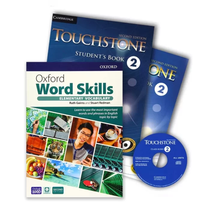پک تاچ استون 2 + ورد اسکیلز المنتری| خرید کتاب زبان انگلیسی Touchstone 2 + Oxford Word Skills Elementary