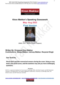  ماکار آیلتس اسپیکینگ | خرید کتاب زبان انگلیسی Makkar IELTS Speaking May- Aug 2023 First Version