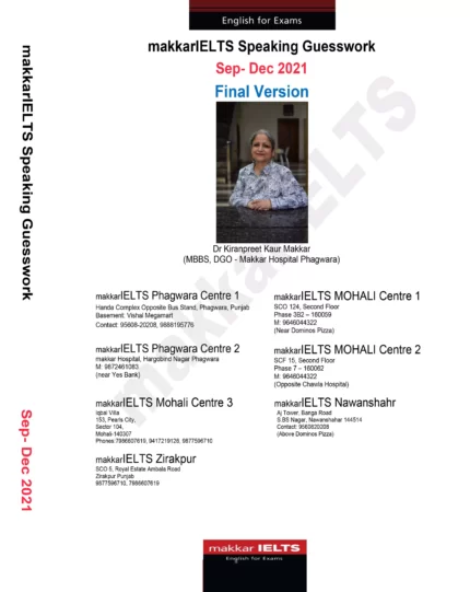  ماکار آیلتس اسپیکینگ | خرید کتاب زبان انگلیسی Makkar IELTS Speaking Sep - Dec 2021 Final Version