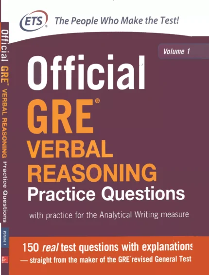 آفیشیال جی آر ای وربال ریسونینگ پرکتیس کوئزشن | کتاب زبان انگلیسی Official GRE Verbal Reasoning Practice Questions