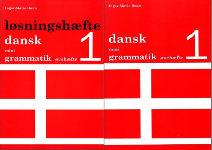 دانسک مینی گراماتیک کتاب دانمارکی Dansk mini grammatik øvehæfte 1 (کتاب درس + کتاب کار)